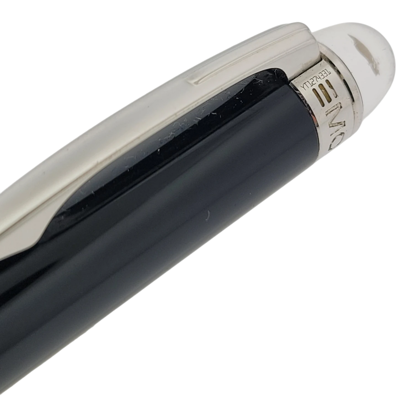Preowned Montblanc Starwalker Black & Platinum Ballpoint Pen