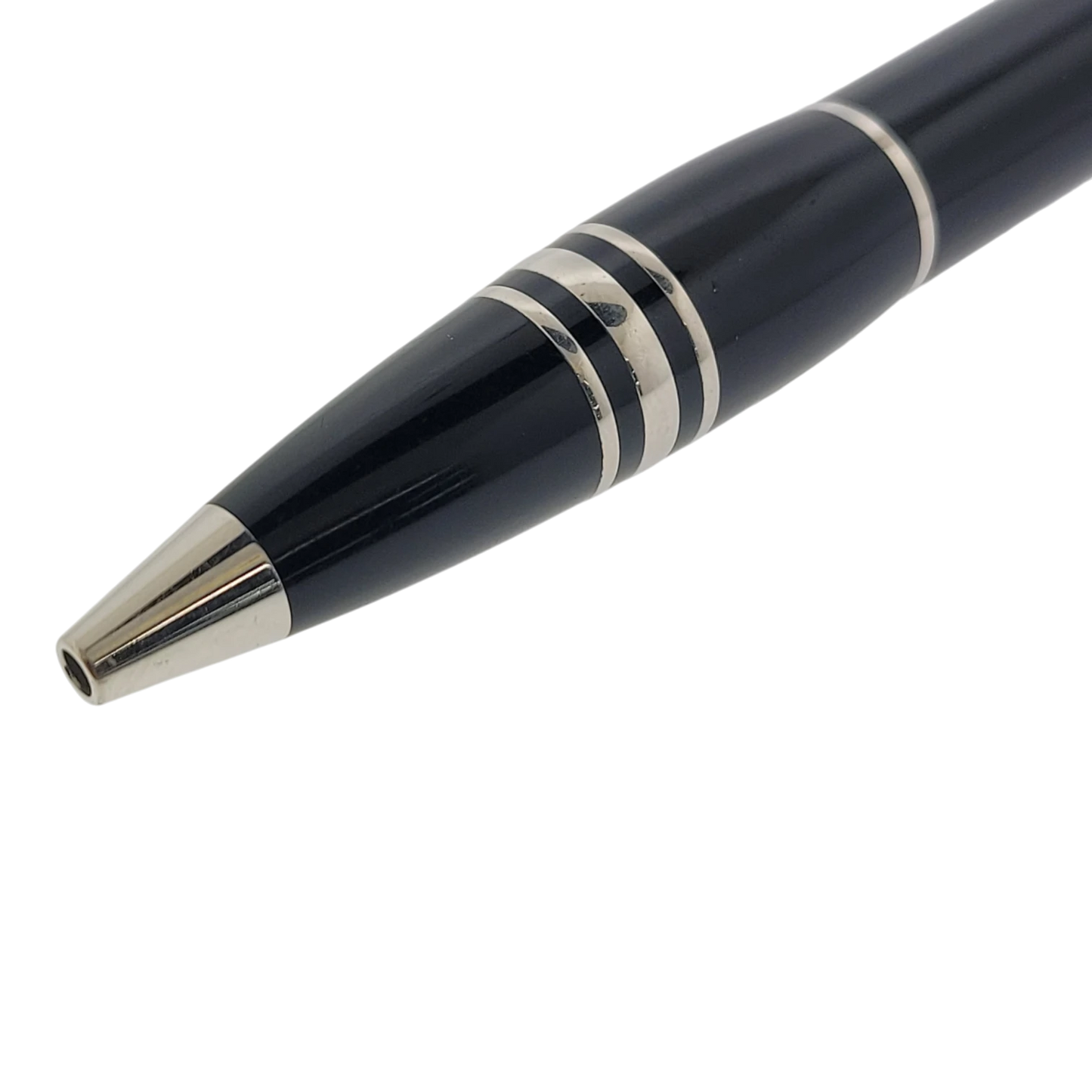 Preowned Montblanc Starwalker Black & Platinum Ballpoint Pen