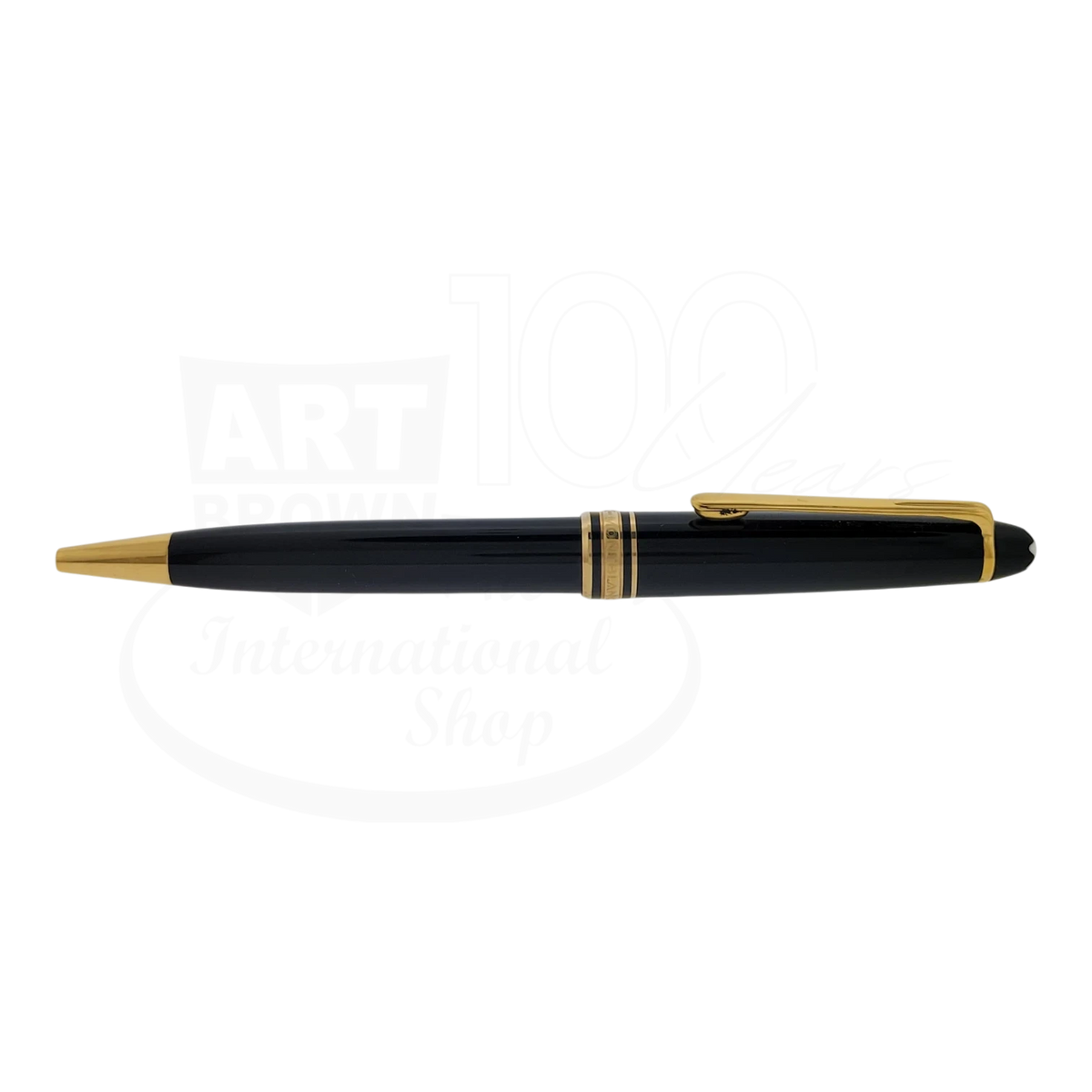 Preowned Montblanc 164 Mesiterstuck Black & Gold Ballpoint Pen