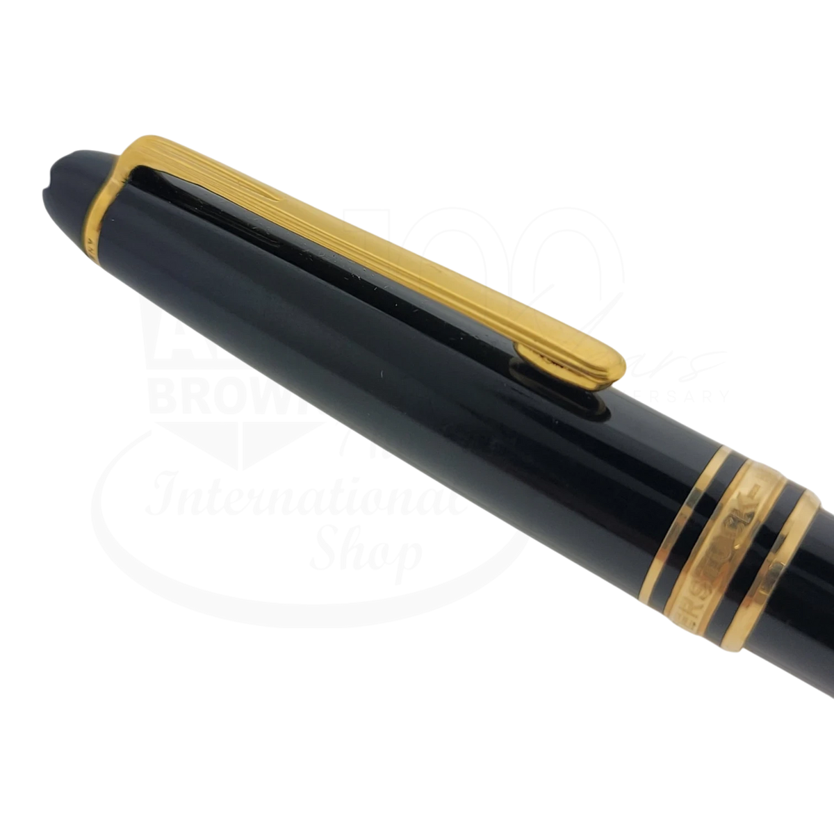 Preowned Montblanc 164 Mesiterstuck Black & Gold Ballpoint Pen