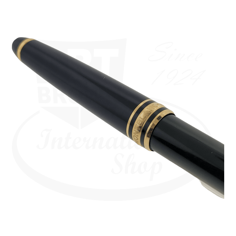 Preowned Montblanc Mesiterstuck 144 Black & Gold Ballpoint Pen