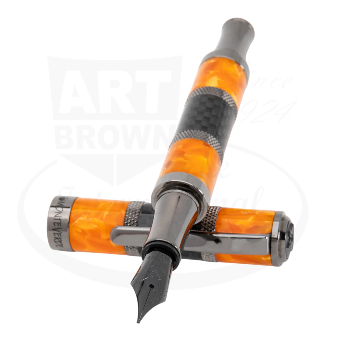 Monteverde Regatta Sport Orange & Carbon Fiber Fountain Pen, MV45303