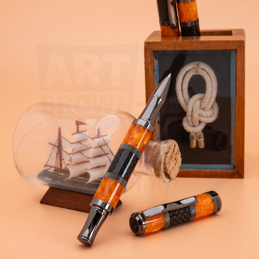 Monteverde Regatta Sport Orange & Carbon Fiber Rollerball Pen, MV45308