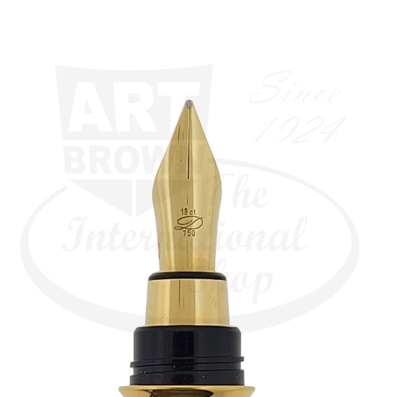 S.T. Dupont Montparnasse Large Black Lacquer and Gold Fountain Pen, 411274