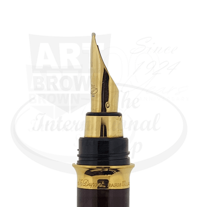 S.T. Dupont Montparnasse XL Dark Tortoiseshell Lacquer Medium Fountain Pen