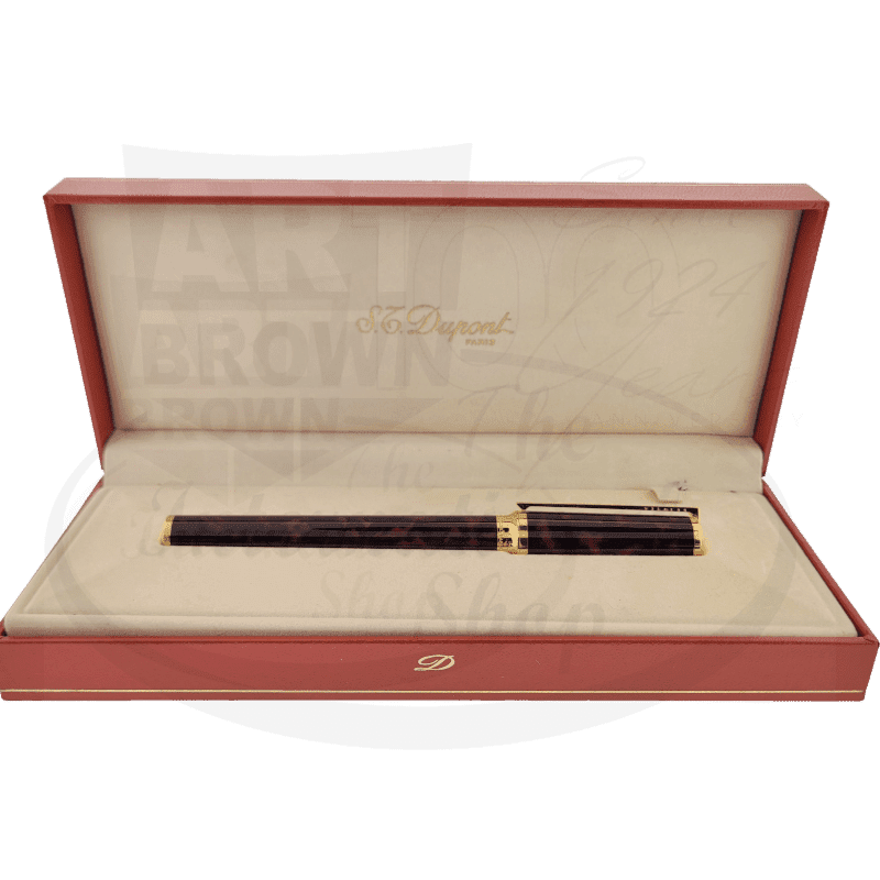 S.T. Dupont Montparnasse XL Dark Tortoiseshell Lacquer Medium Fountain Pen