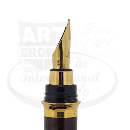 S.T. Dupont Montparnasse XL Dark Tortoiseshell Lacquer Medium Fountain Pen