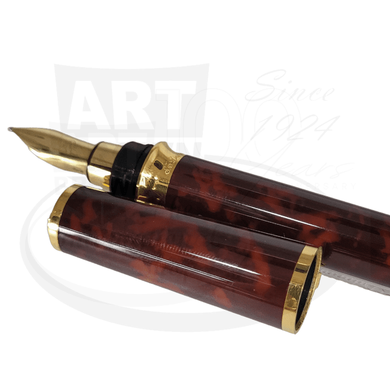 S.T. Dupont Montparnasse XL Dark Tortoiseshell Lacquer Medium Fountain Pen