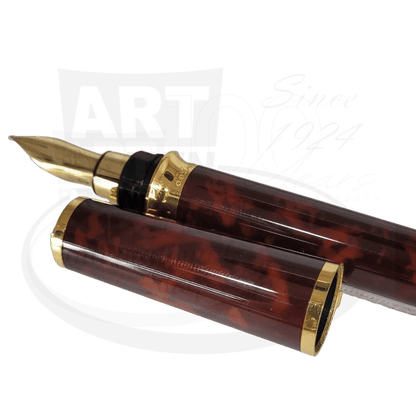 S.T. Dupont Montparnasse XL Dark Tortoiseshell Lacquer Medium Fountain Pen