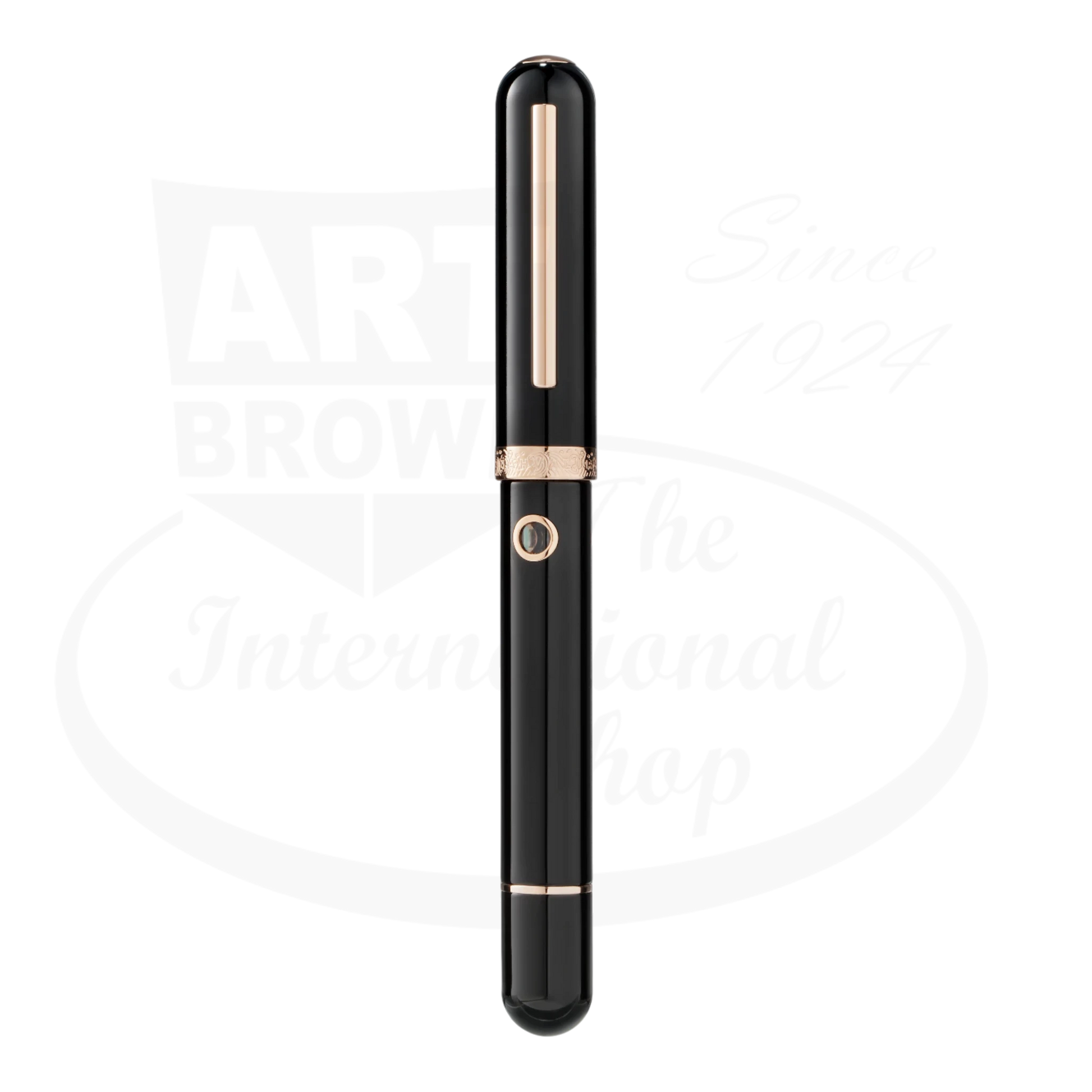 Nahvalur Nautilus Cephalopod Rose Gold Medium Fountain Pen, resin body, rose gold trim, piston-filling mechanism