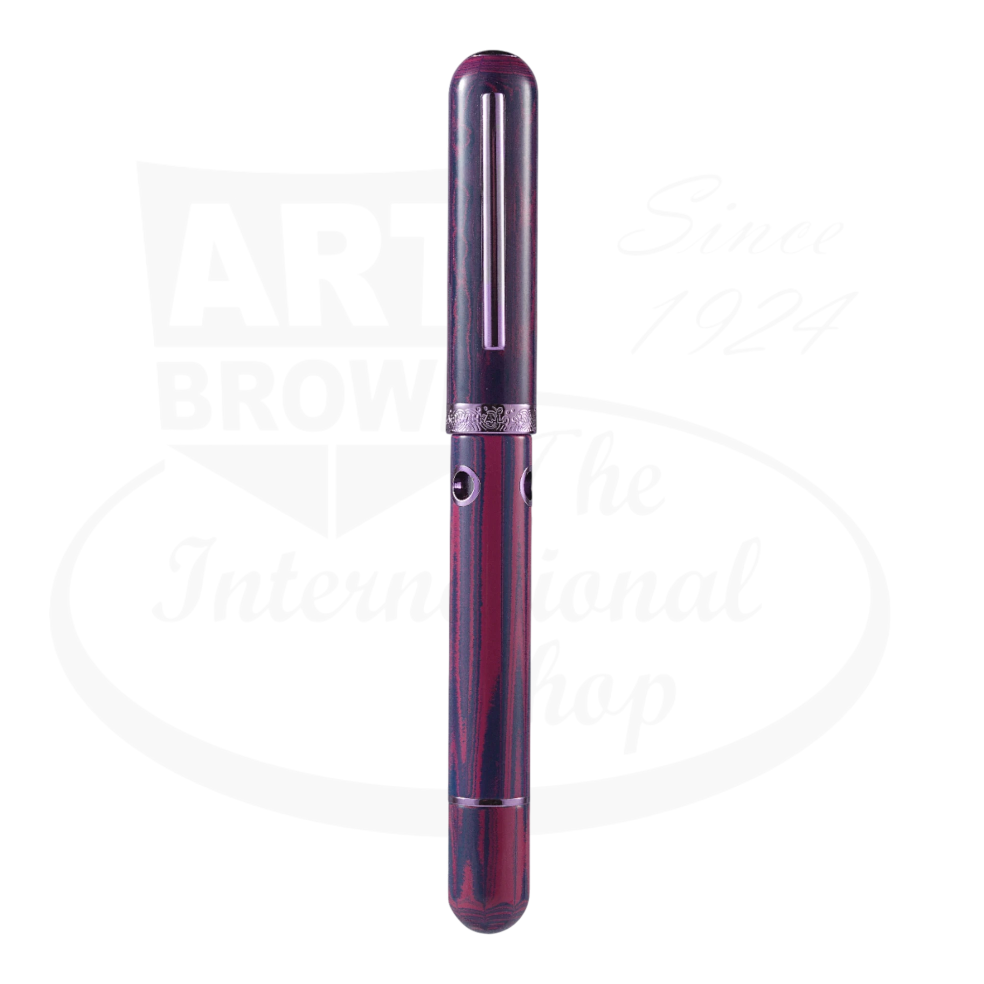 Nahvalur Nautilus Anthias Violet Medium Fountain Pen German ebonite violet resin with purple-plated trim and piston-fill system