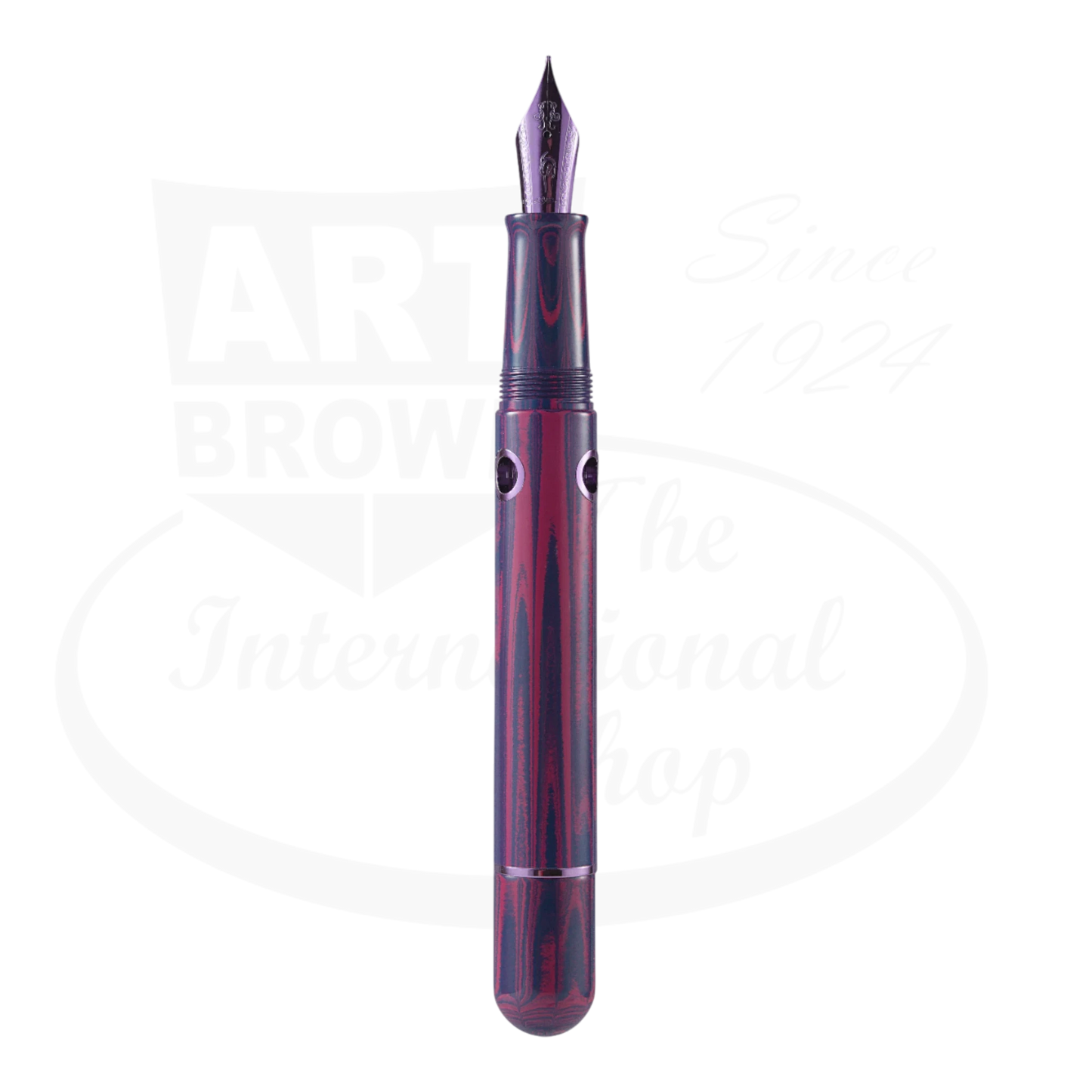 Nahvalur Nautilus Anthias Violet Medium Fountain Pen German ebonite violet resin with gold-plated trim and stainless steel nib