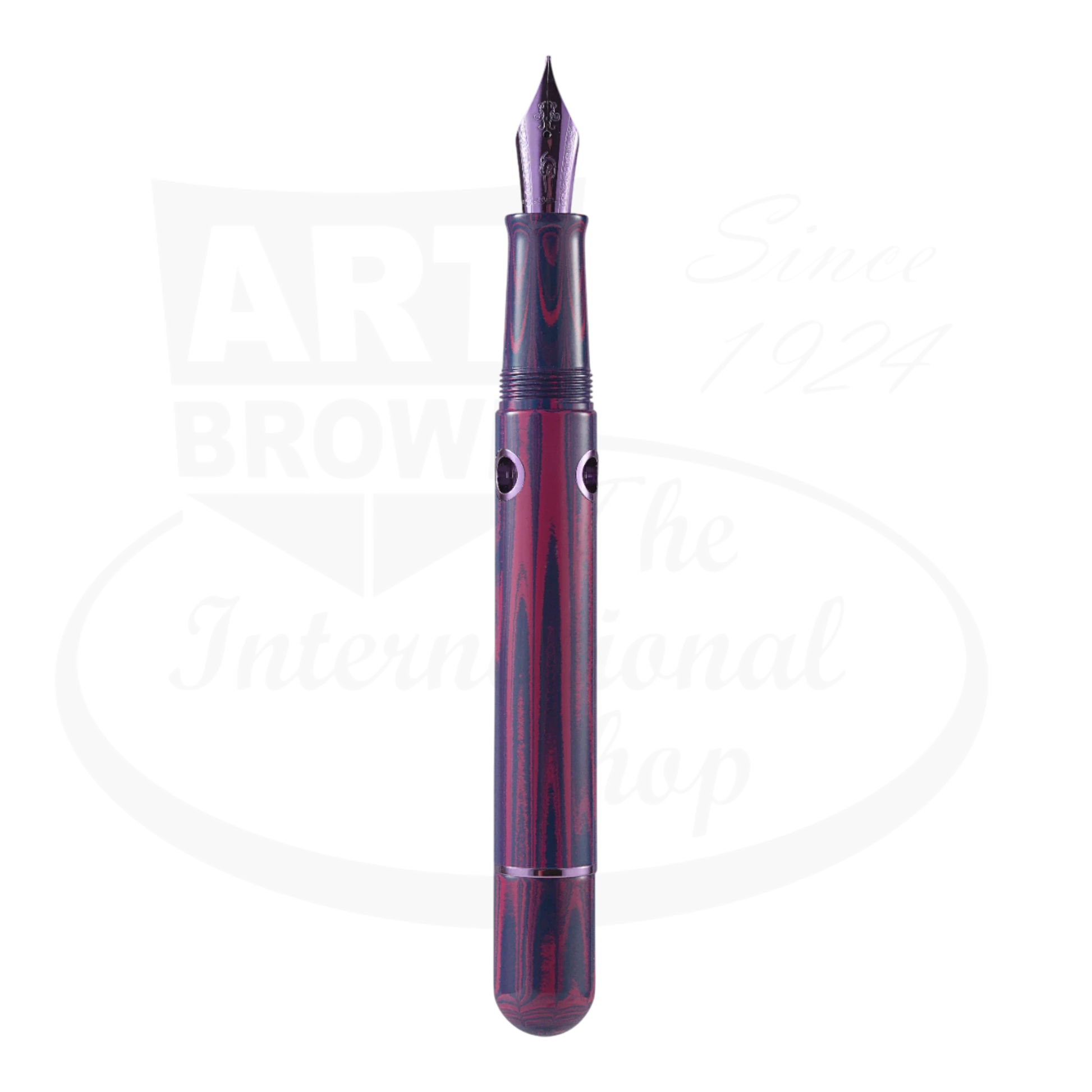 Nahvalur Nautilus Anthias Violet Medium Fountain Pen German ebonite violet resin with gold-plated trim and stainless steel nib