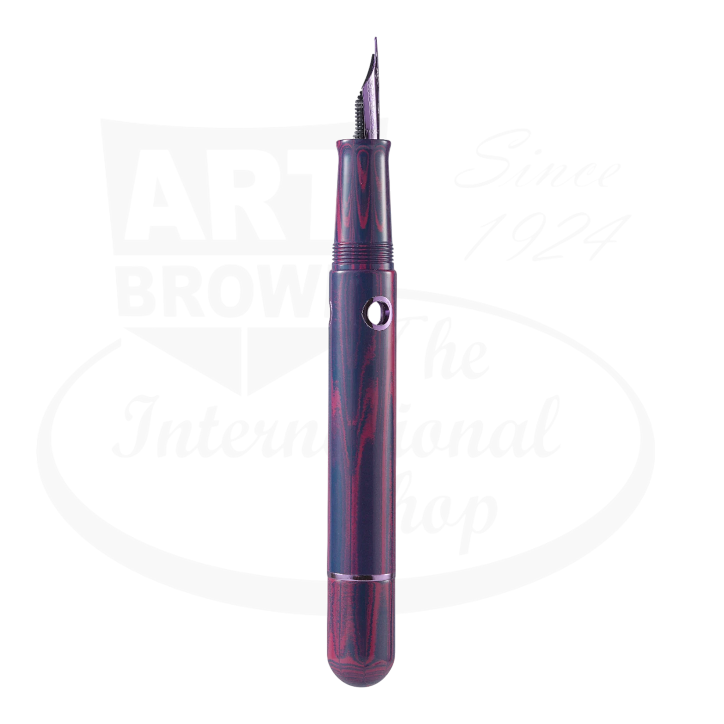 Nahvalur Nautilus Anthias Violet Medium Fountain Pen German ebonite purple resin with gold-plated accents and stainless steel nib