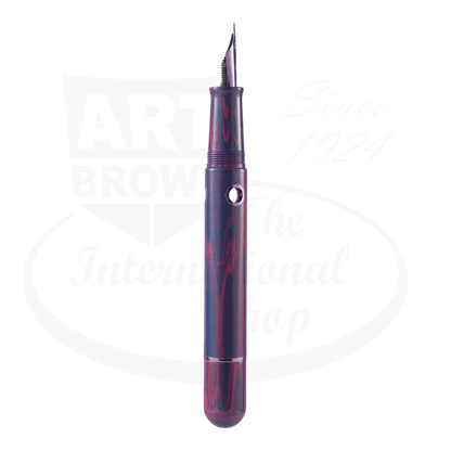 Nahvalur Nautilus Anthias Violet Medium Fountain Pen German ebonite purple resin with gold-plated accents and stainless steel nib