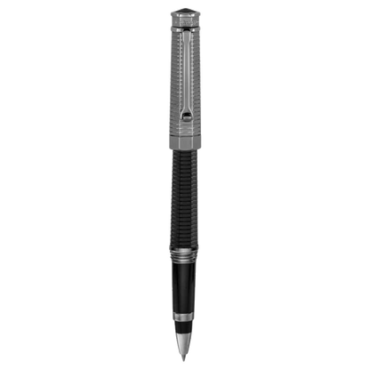 Montegrappa NeroUno Duetto Black Resin with Palladium Finish Rollerball Pen, ISNLDRAC