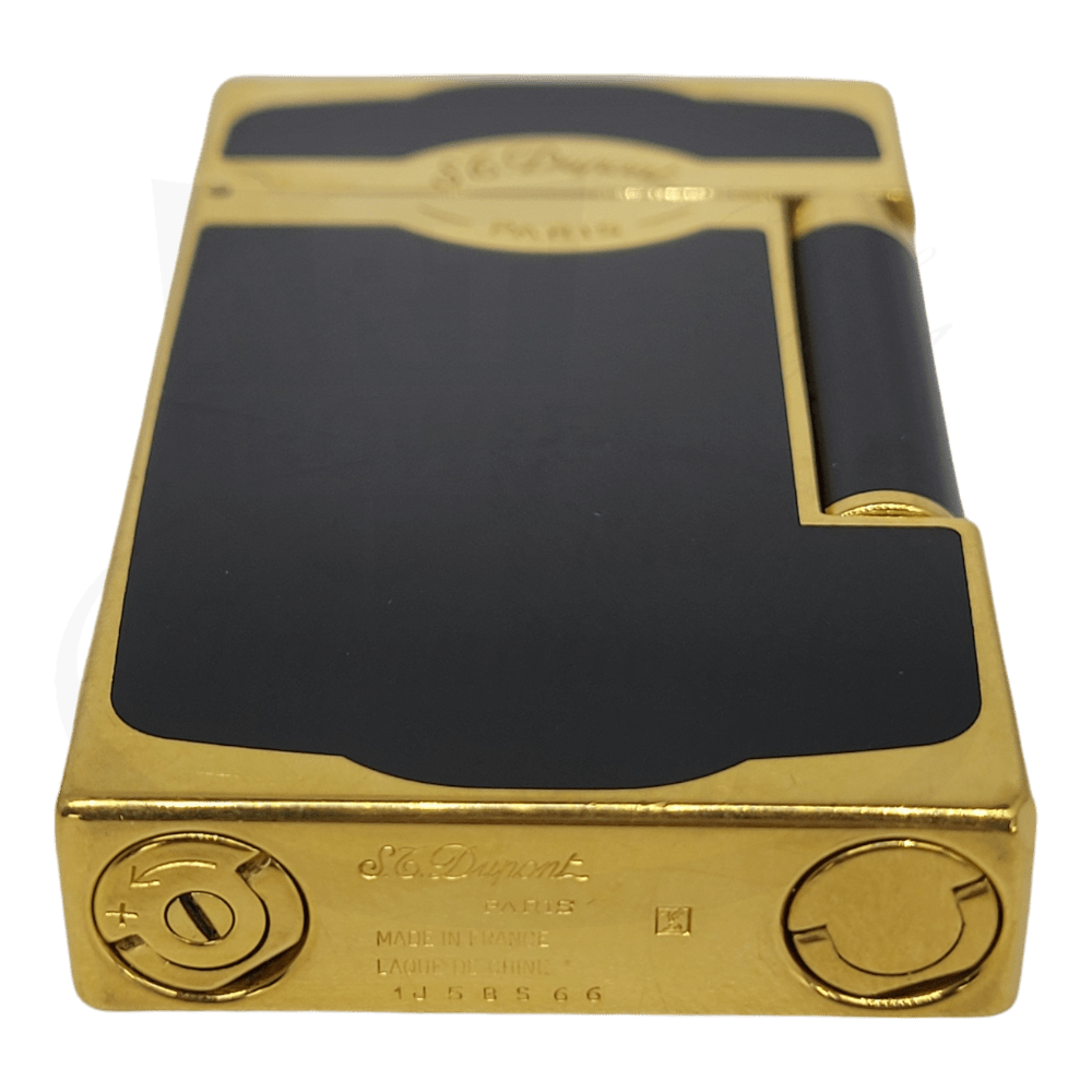 Refurbished S.T. Dupont Oscuro, Black Lacquer and Gold, 016513
