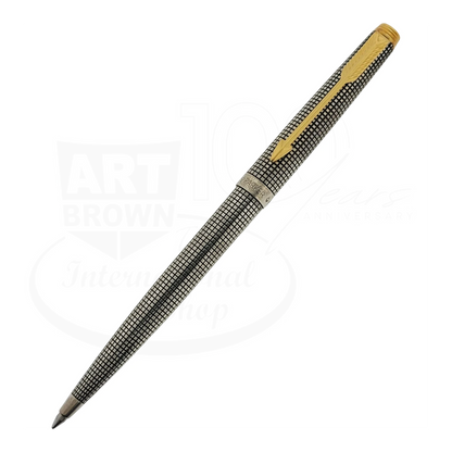 Preowned Parker Sonnet .925 Sterling Silver Grid Ballpoint Pen