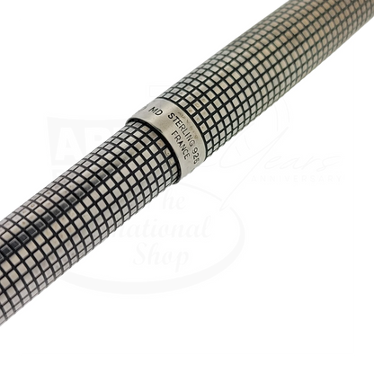 Preowned Parker Sonnet .925 Sterling Silver Grid Ballpoint Pen