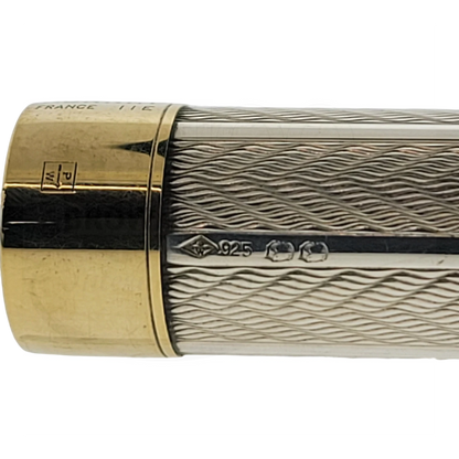 Preowned Parker Sonnet .925 Sterling Silver Herringbone Rollerball Pen