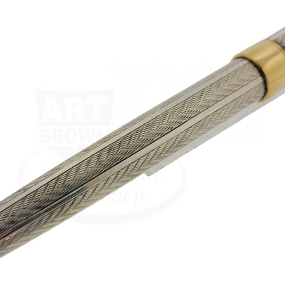 Preowned Parker Sonnet .925 Sterling Silver Herringbone Rollerball Pen
