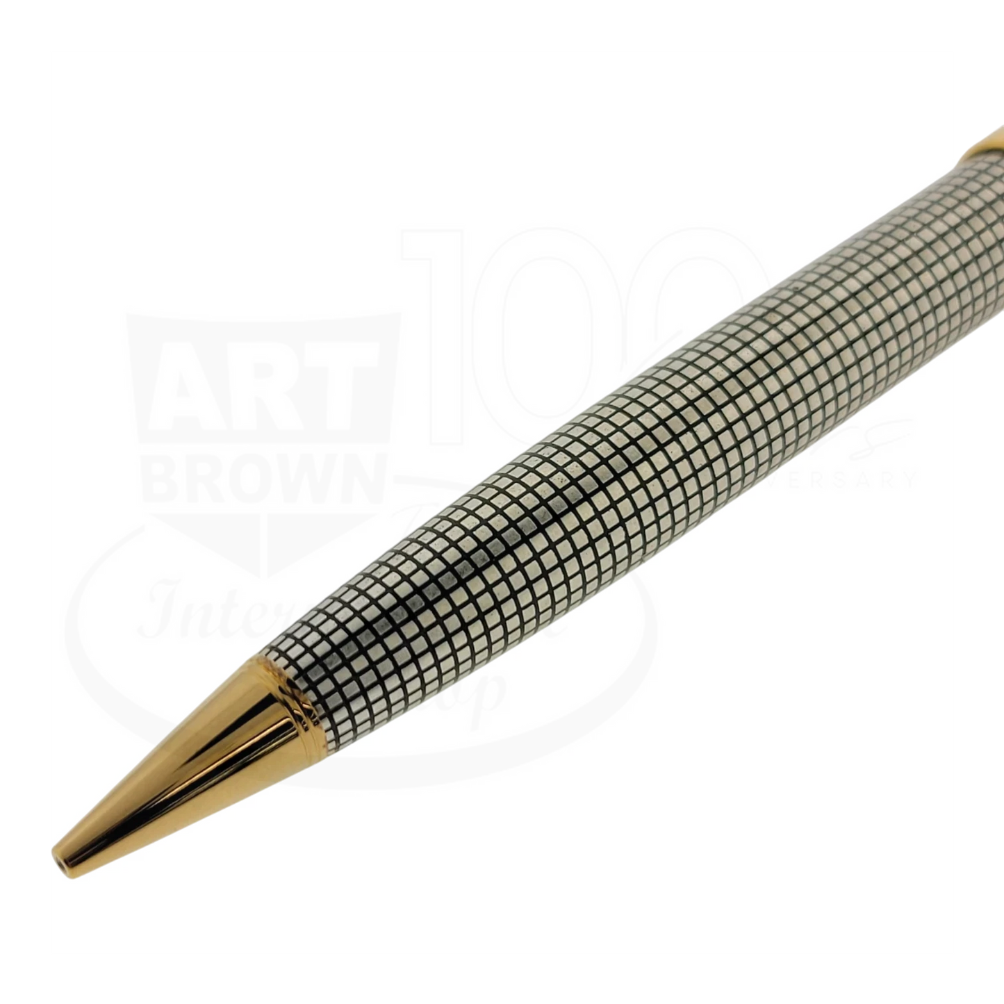 Preowned Parker Sonnet Sterling Silver Grid w/ Gold Accents Mechanical Pencil
