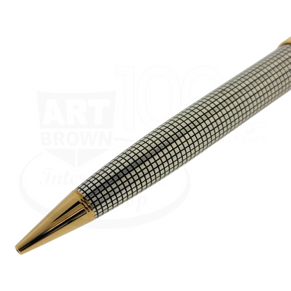 Preowned Parker Sonnet Sterling Silver Grid w/ Gold Accents Mechanical Pencil