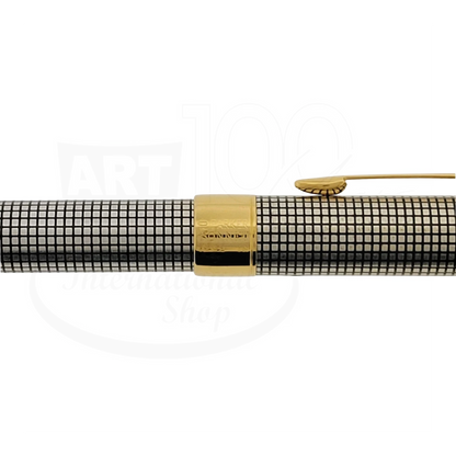 Preowned Parker Sonnet Sterling Silver Grid w/ Gold Accents Mechanical Pencil