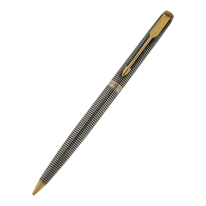 Parker Sonnet .925 sterling silver grid mechanical pencil with gold-tone trim and textured barrel