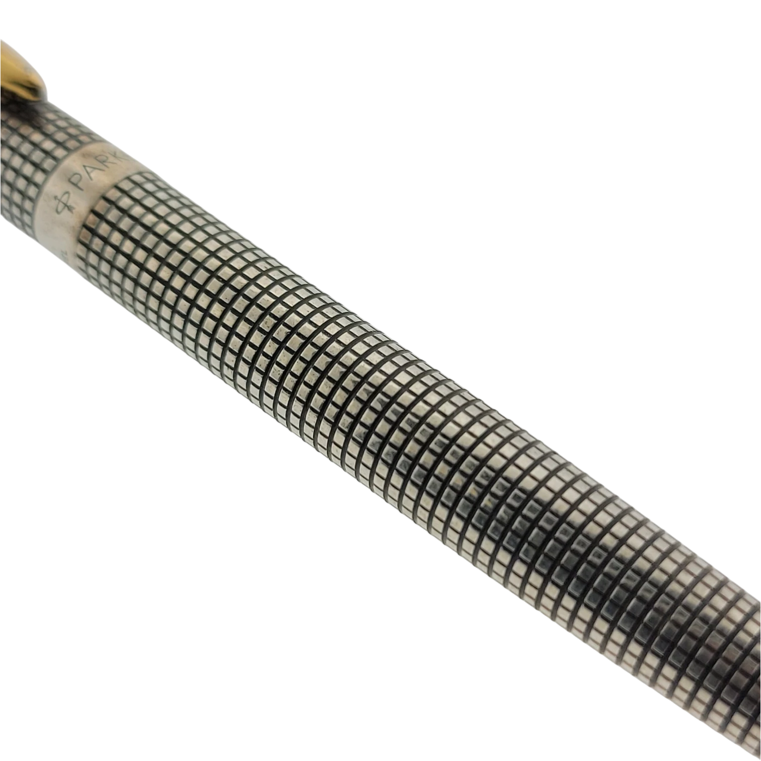 Parker Sonnet .925 sterling silver mechanical pencil with textured grid barrel and polished gold trim