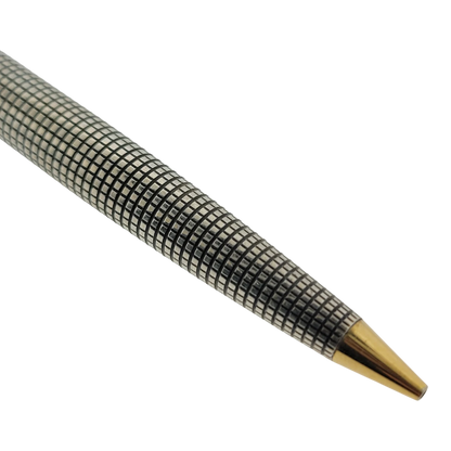 Parker Sonnet mechanical pencil with .925 sterling silver grid barrel and gold-tone tapered tip