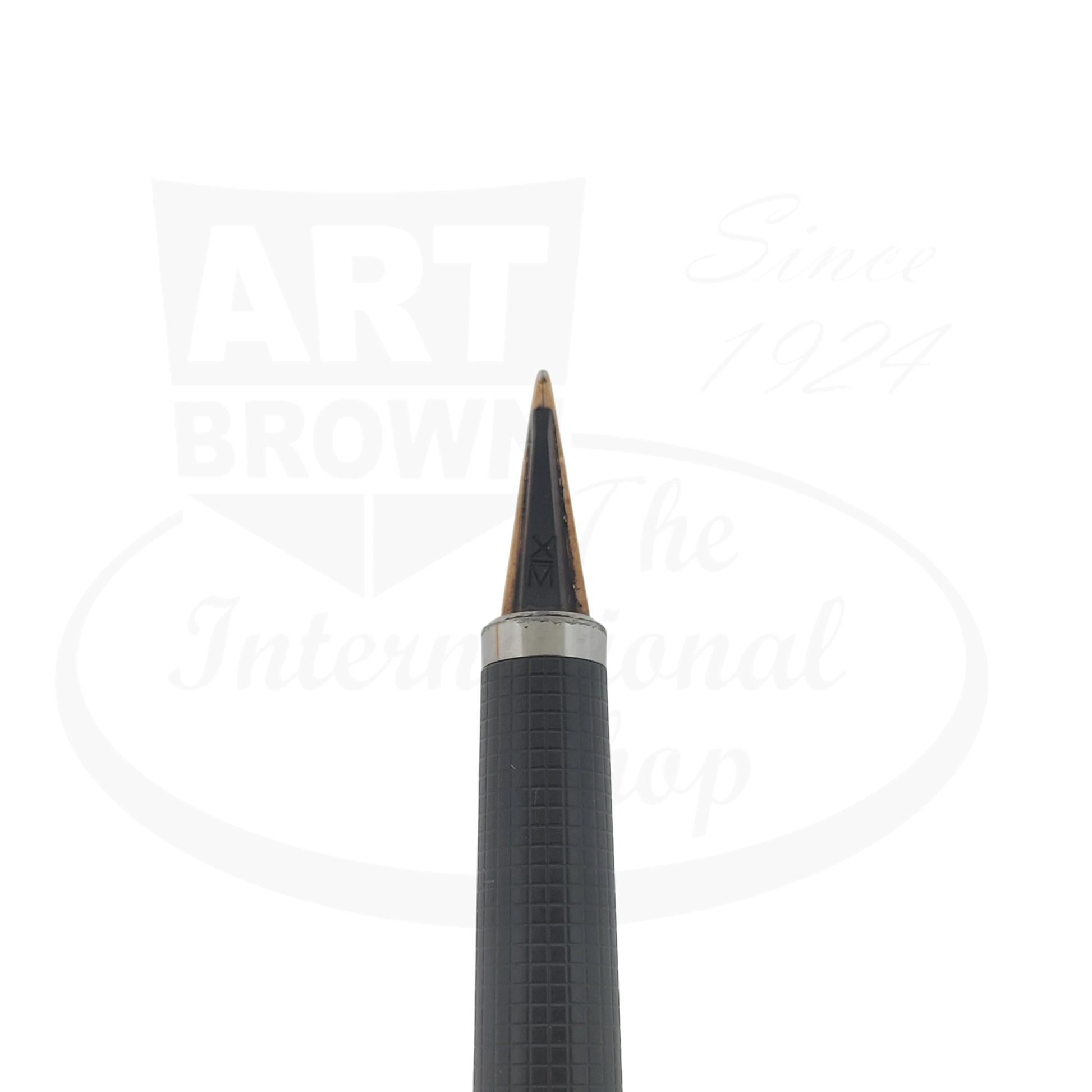 Parker 180 Imperial Preowned vintage gold-plated fountain pen nib finely detailed in black and gold tone