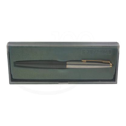 Preowned Vintage Parker 45 Grey and Silver Fine Fountain Pen