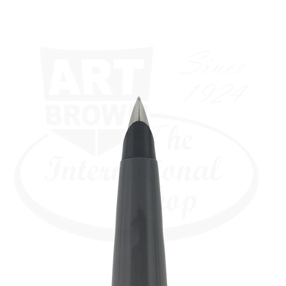 Parker 45 vintage preowned fine fountain, pen grey resin barrel, steel nib, functional condition