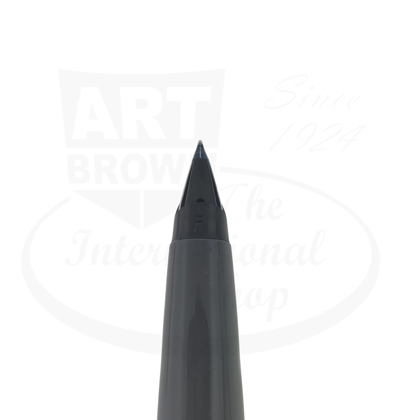 Parker 45 fine nib, seen from the bottom, engraved showcasing nib size