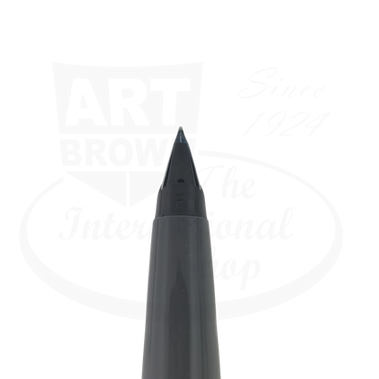 Parker 45 fine nib, seen from the bottom, engraved showcasing nib size