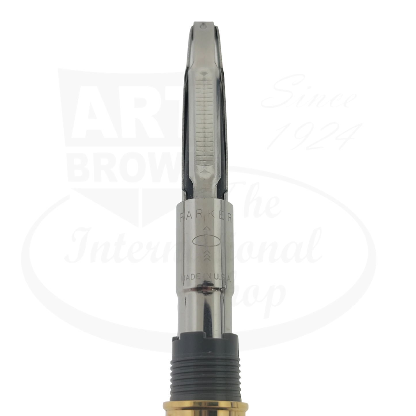 Parker 45 fountain pen grey silver aeromatic squeeze sac filling system