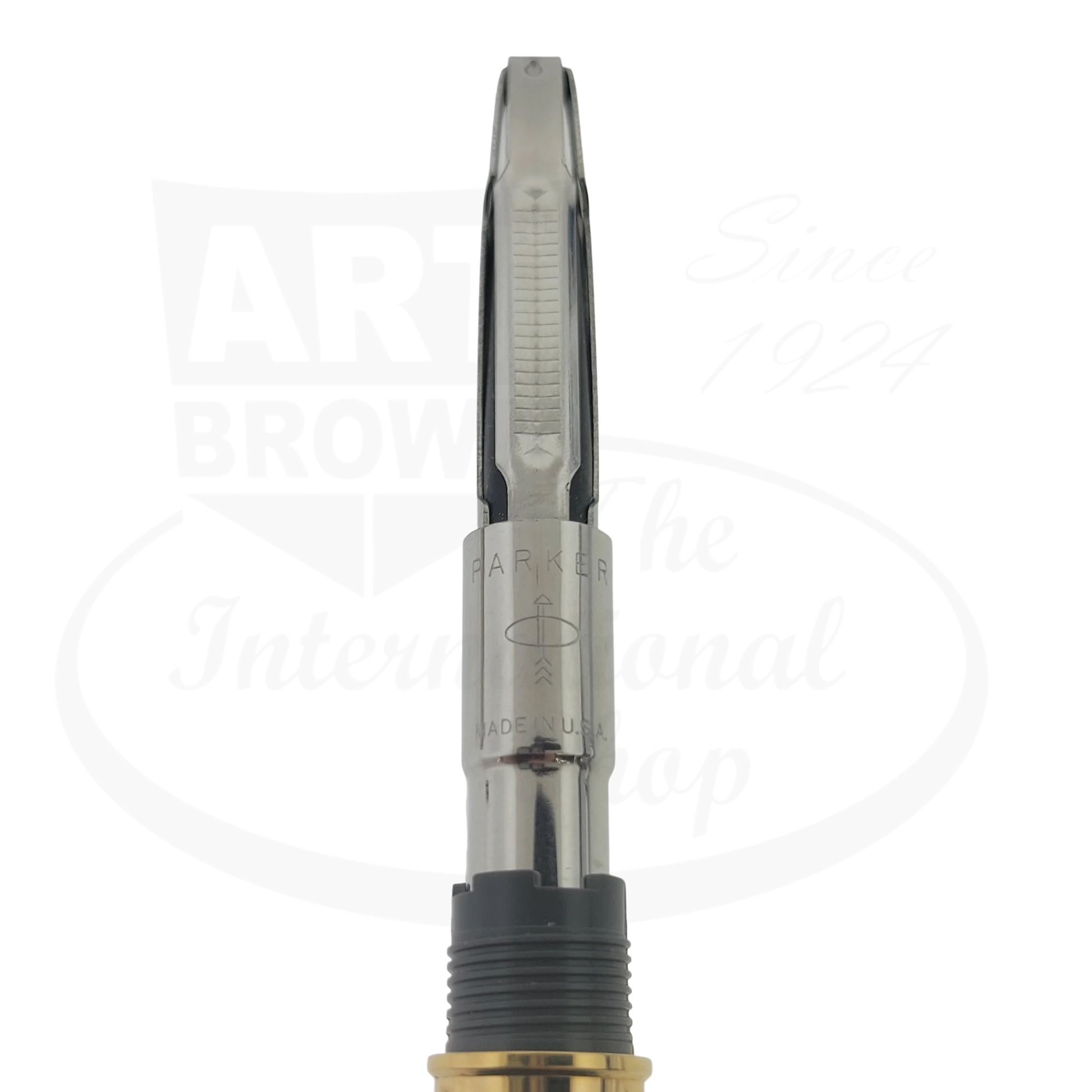 Parker 45 fountain pen grey silver aeromatic squeeze sac filling system