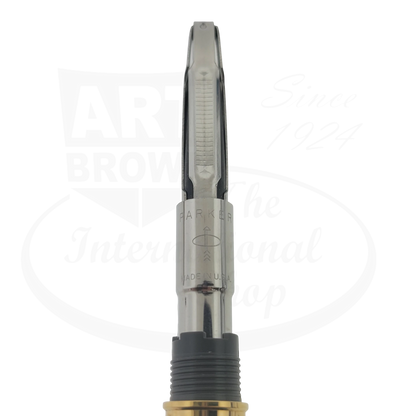 Parker 45 fountain pen grey silver aeromatic squeeze sac filling system