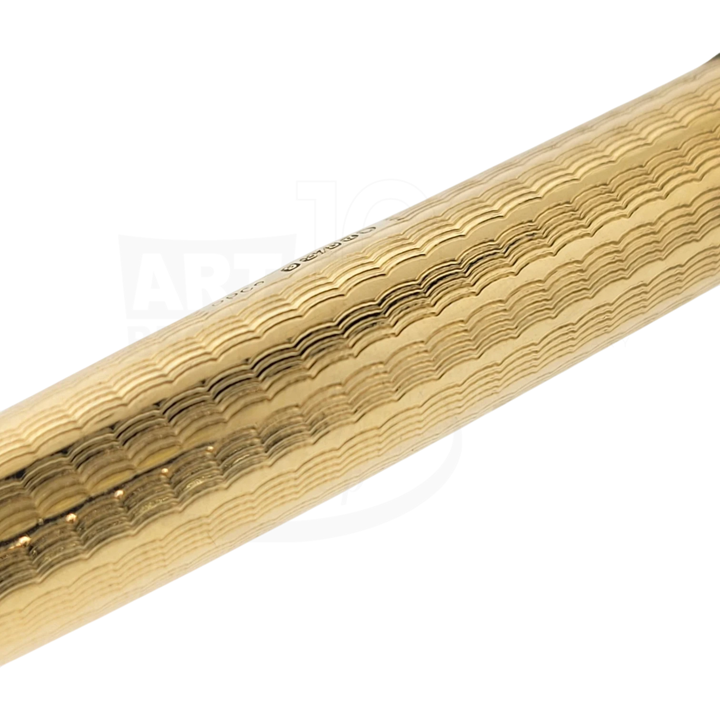 Vintage Parker 51 Presidential 9K Solid Gold Wavy Line Ballpoint Pen