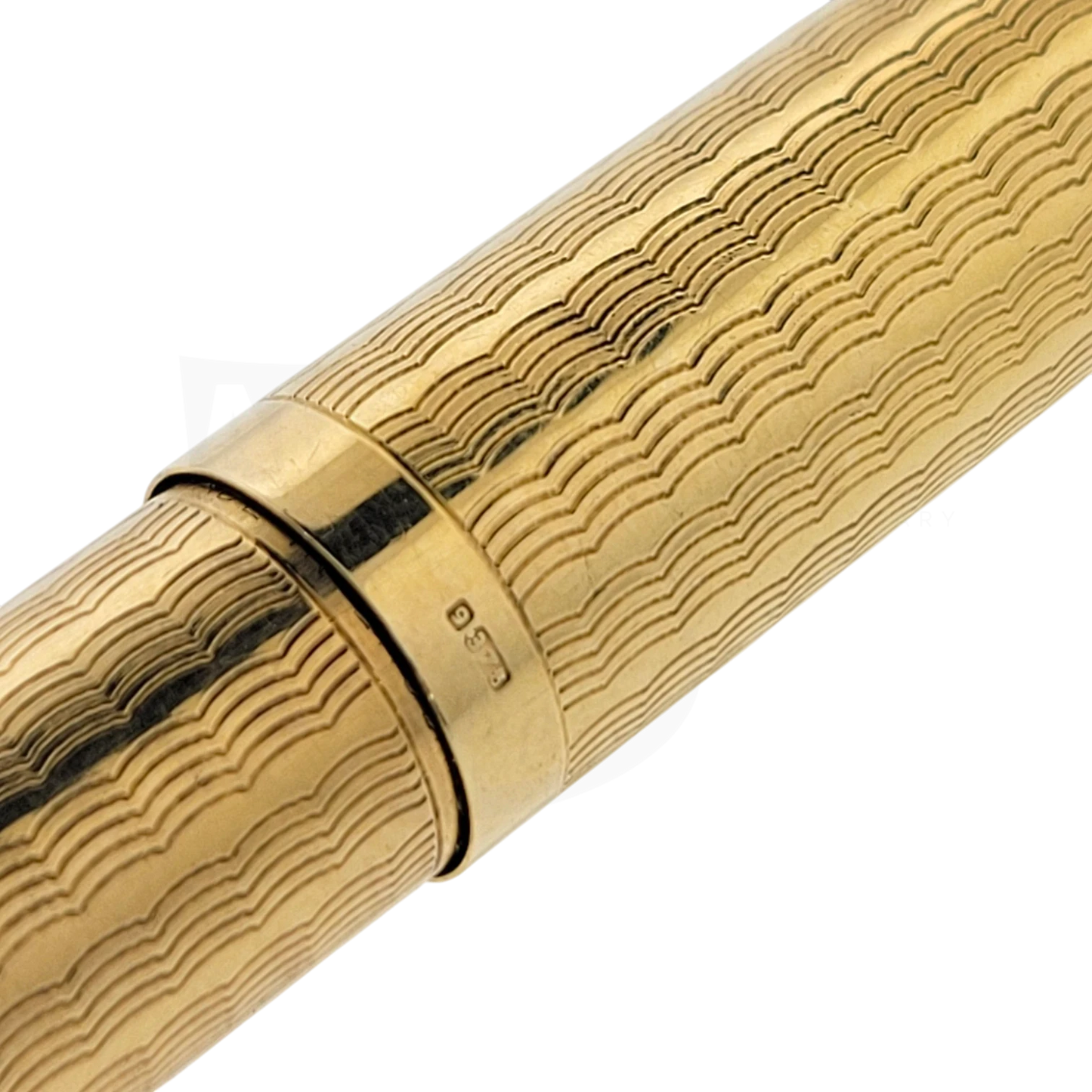 Vintage Parker 51 Presidential 9K Solid Gold Wavy Line Ballpoint Pen