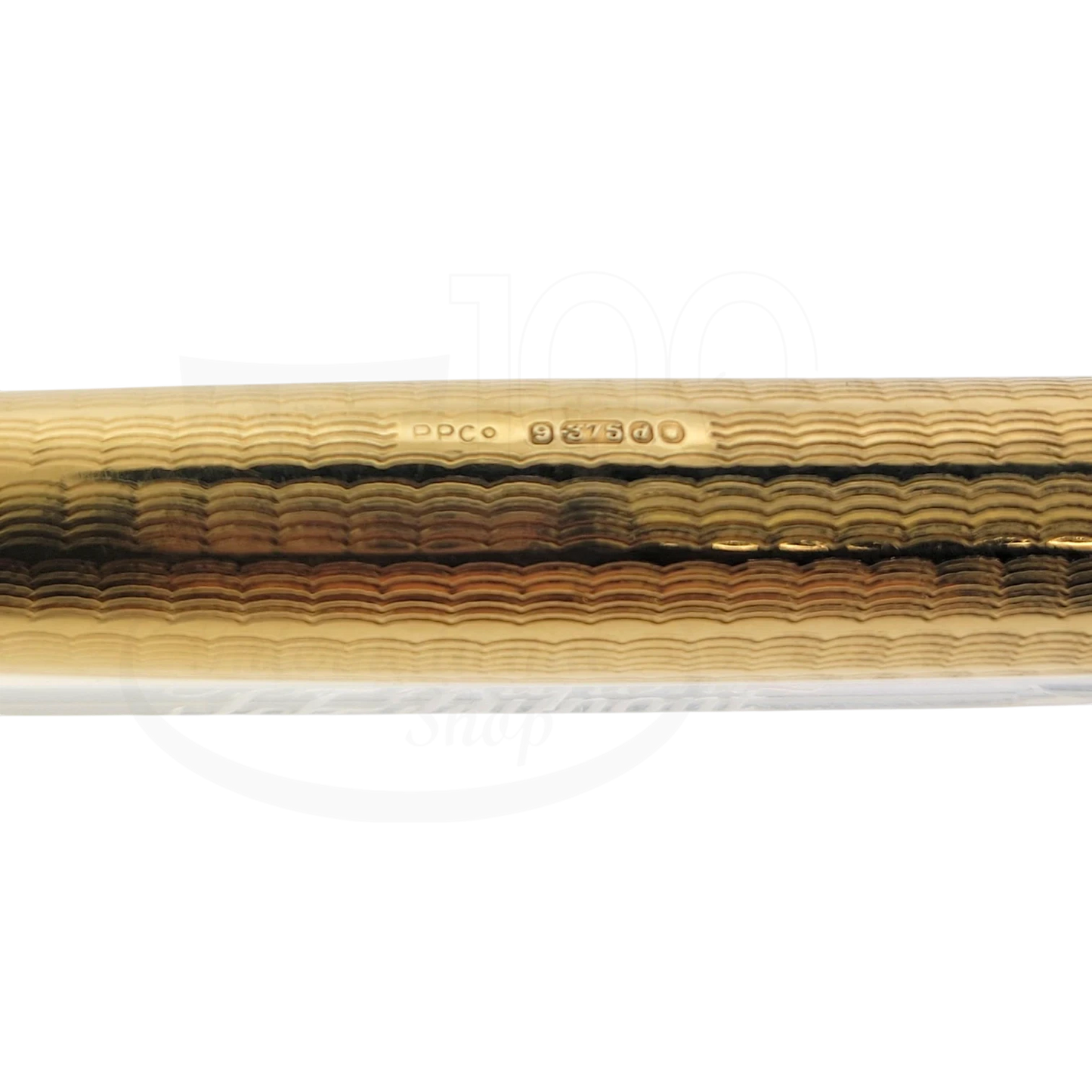 Vintage Parker 51 Presidential 9K Solid Gold Wavy Line Ballpoint Pen