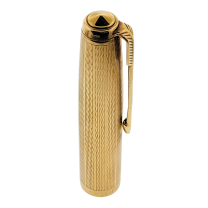 Vintage Parker 51 Presidential 9K Solid Gold Wavy Line Fountain Pen