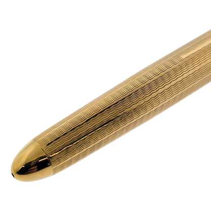Vintage Parker 51 Presidential 9K Solid Gold Wavy Line Fountain Pen