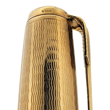 Vintage Parker 51 Presidential 9K Solid Gold Wavy Line Fountain Pen