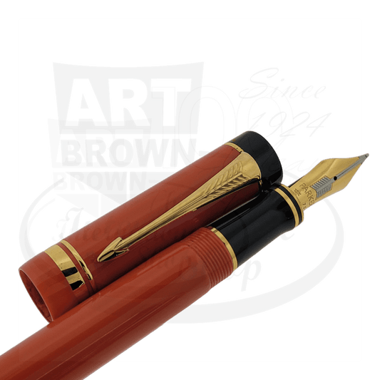 Preowned Parker Duofold Foutain Pen Special Edition Orange
