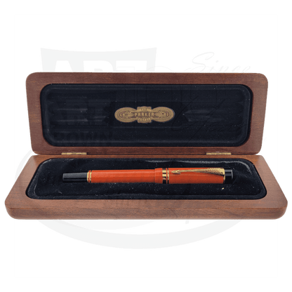 Preowned Parker Duofold Foutain Pen Special Edition Orange