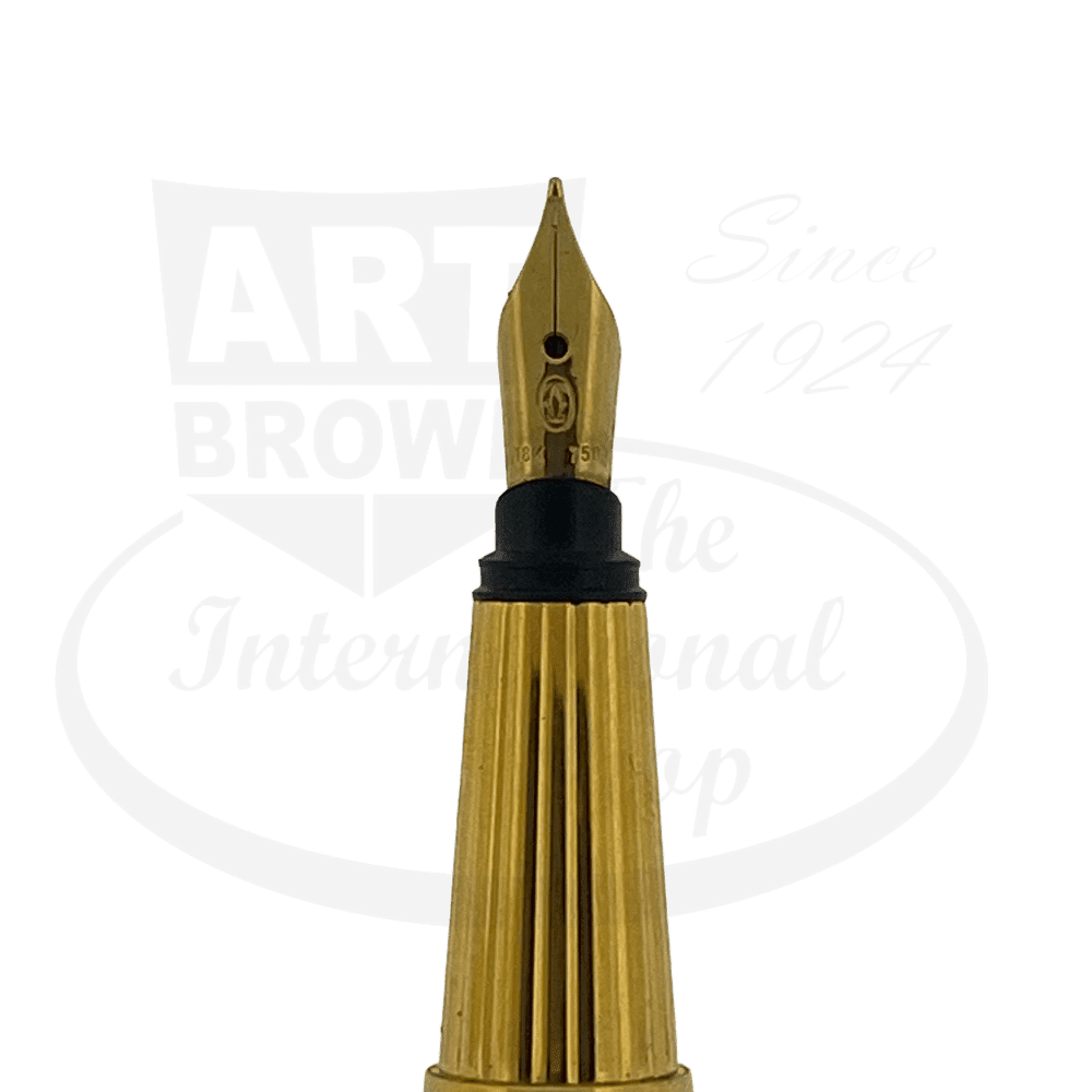 Cartier Vintage Pasha Fountain Pen Black Lacquer with Gold FInish