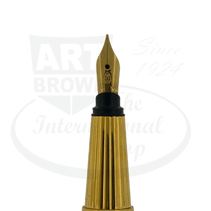 Cartier Vintage Pasha Fountain Pen Black Lacquer with Gold FInish