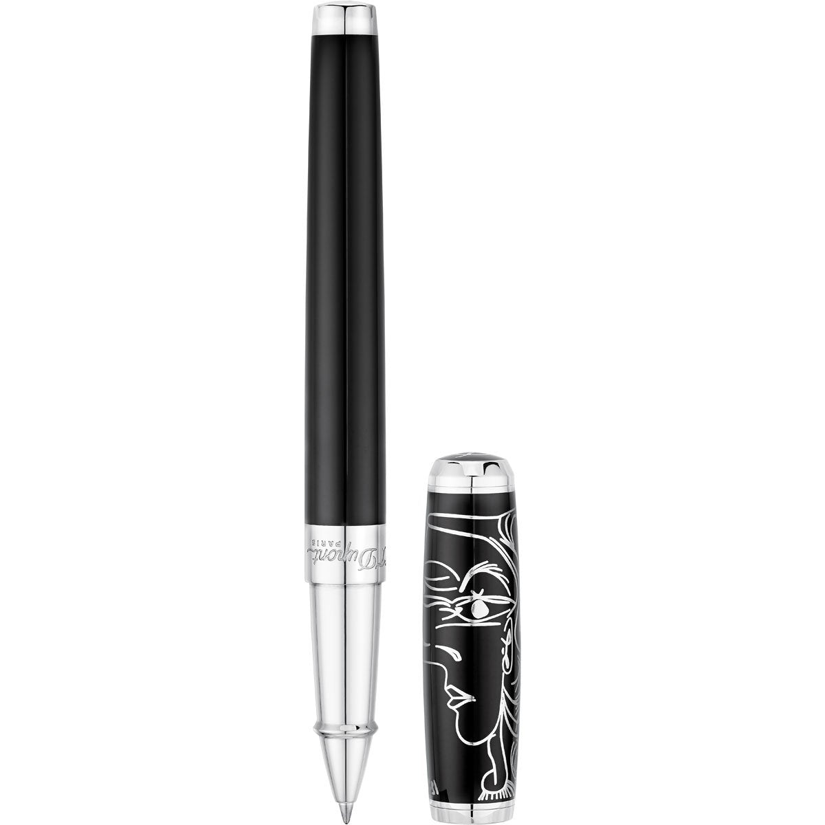 S.T. Dupont Limited Edition Line D Picasso Black Palladium Rollerball Pen, 412046